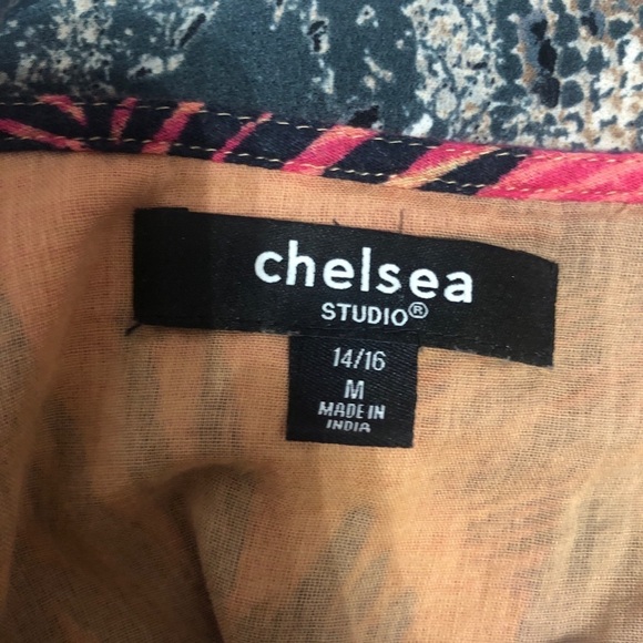 ⚫️ CHELSEA STUDIO colorful abstract maxi dress size 14/16​​​ - Picture 6 of 8